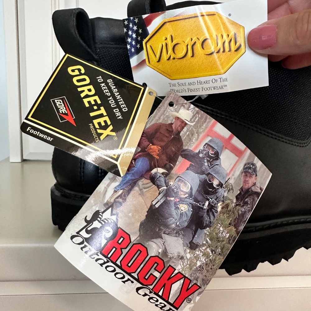 Mens Boots 13 Rocky Goretex 803 6” Black Combat Northern Ops Vibram NEW ($250) - Picture 2 of 5